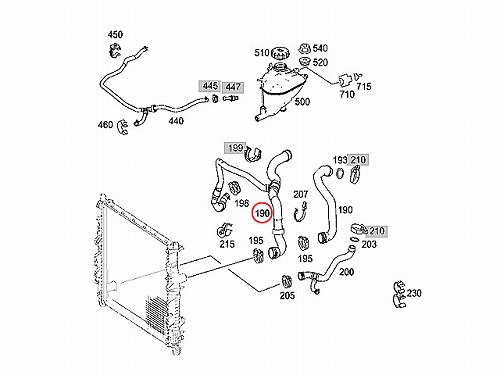 ラジエター アッパーホース メルセデスベンツ [1645005875]
