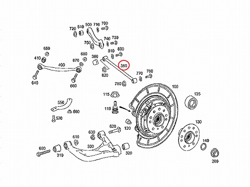 純正 タイロッド リア 左右共通 メルセデスベンツ [1663500053]