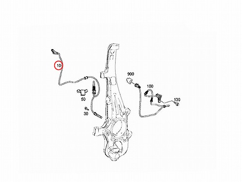 ABSセンサー(スピードセンサー) フロント 左右共通 メルセデスベンツ [1669054002]