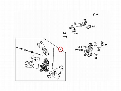純正 ドアロック アクチュエーター リア 右側 メルセデスベンツ [1697303235]