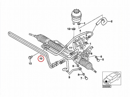 純正 パワステクーラーホース BMW [17111436262]
