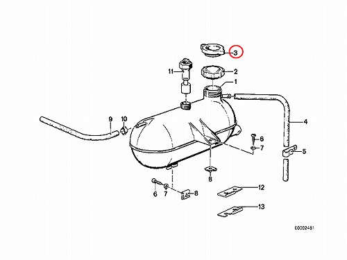 純正 ラジエターキャップ(サブタンクキャップ) BMW [17112227683]