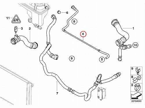 ベンチレーションホース(エア抜きホース) BMW [17127508012]