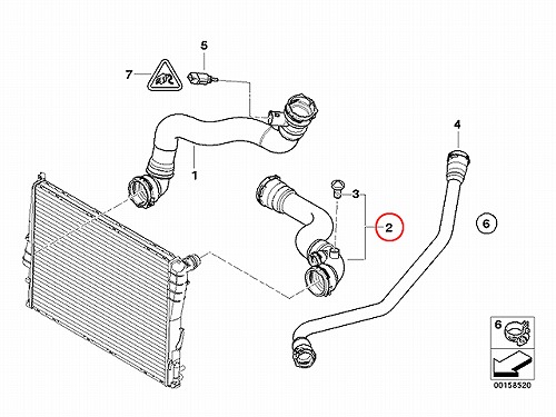純正 ラジエター アッパーホース BMW [17127537717]