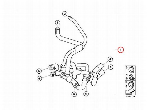 ウォーターホース(クーラントホース)ASSY MINI(ミニ) [17127541095]