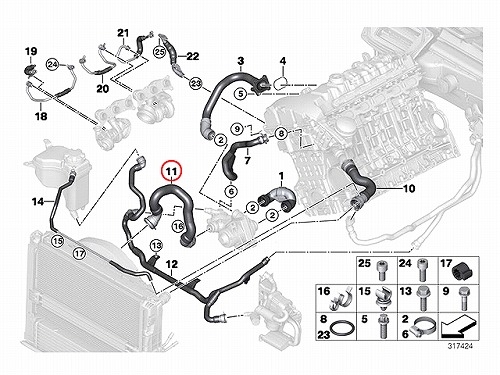 ラジエター ロアホース BMW [17127564480]