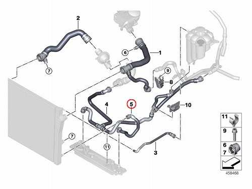 ウォーターホース(クーラントホース) BMW [17127576368]