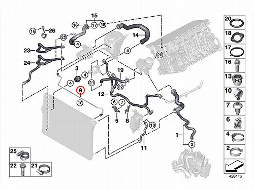 ベンチレーションホース(エア抜きホース) BMW [17127578405]