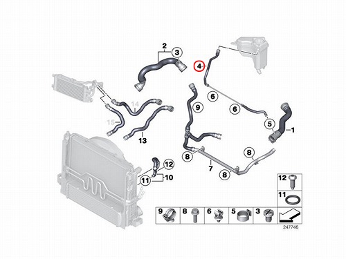 ベンチレーションホース(エア抜きホース) BMW [17127585740]