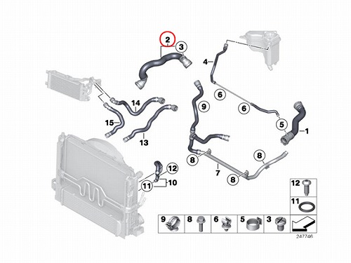 ラジエター ロアホース BMW [17127612445]