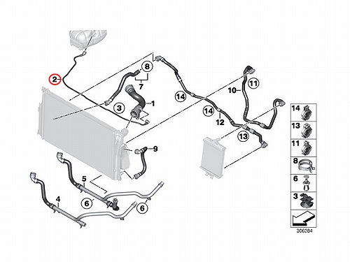 純正 ベンチレーションホース(エア抜きホース) BMW [17128570061]