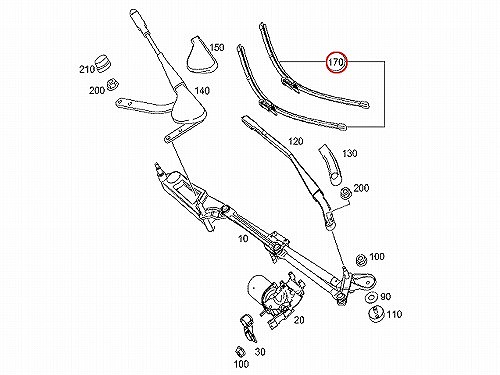 純正 ワイパーブレード 左右セット フロント用 メルセデスベンツ [1718200745A]