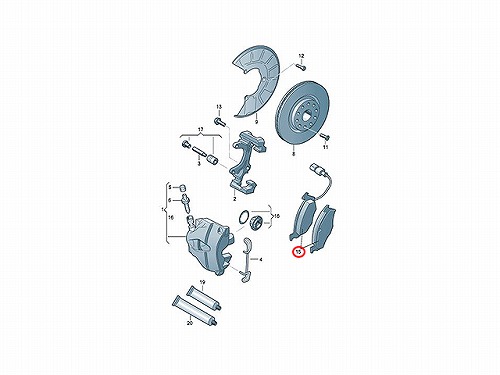 ブレーキパッド(ディスクパッド) フロント RAICAM製 VW(フォルクスワーゲン) [19220]