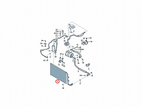 エアコンコンデンサー VW(フォルクスワーゲン) [1C0820413G]