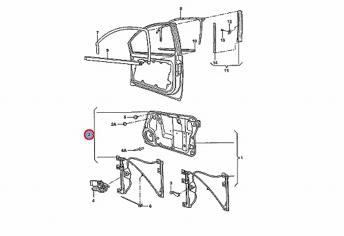 パワーウインドウレギュレーター フロント 左側 VW(フォルクスワーゲン) [1C0837655C]