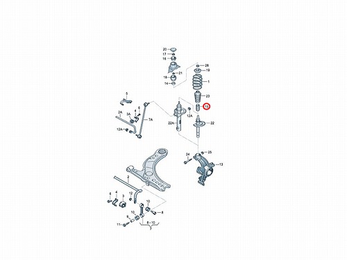 バンプラバー フロント AUDI(アウディ) [1H0412303B]