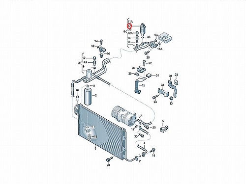 エアコン圧力センサー(スラストセンサー) VW(フォルクスワーゲン) [1H0959139B]