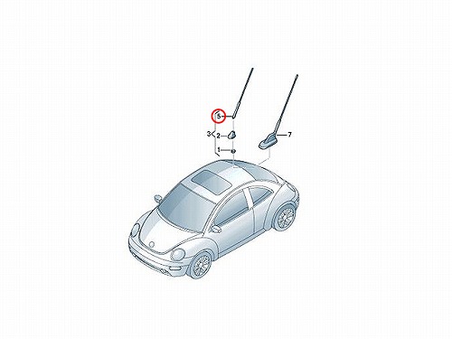 アンテナロッド VW(フォルクスワーゲン) [1J0035849A]