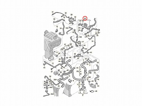 純正 ヒーターホース VW(フォルクスワーゲン) [1J0121156AT]