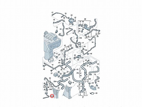 ウォーターホース VW(フォルクスワーゲン) [1J0122063A]