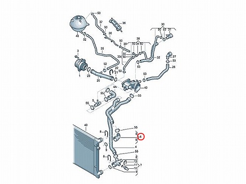 ホースアダプター(ウォーターフランジ) VW(フォルクスワーゲン) [1J0122291]