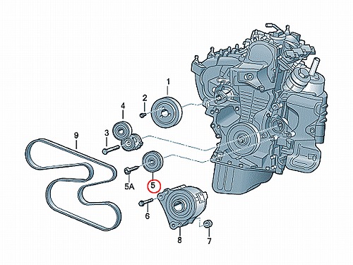 アイドラープーリー AUDI(アウディ) [1J0145276B]