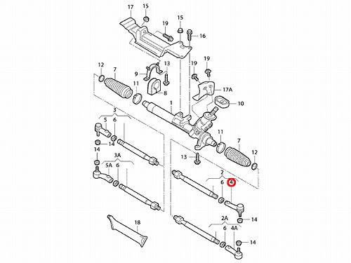 タイロッドエンド 左側 VW(フォルクスワーゲン) [1J0422811B]