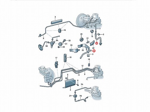 ブレーキホース フロント 左右共通 AUDI(アウディ) [1J0611701N]