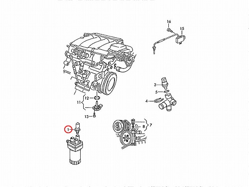 パワステオイルプレッシャースイッチ VW(フォルクスワーゲン) [1J0919081]