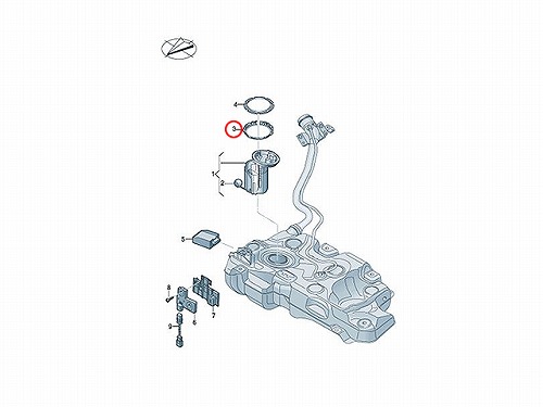 フューエルポンプガスケット AUDI(アウディ) [1J0919133B]