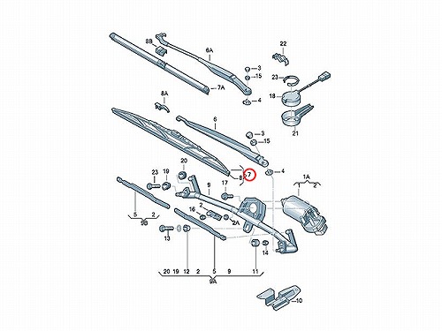 ワイパーブレード 左右セット フロント用 VW(フォルクスワーゲン) [1J0998003]