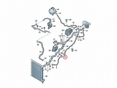 ヒーターホース AUDI(アウディ) [1K0122449A]