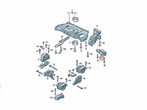 ロアアームブッシュ(コントロールアームブッシュ) 左側 AUDI(アウディ) [1K0199231N]