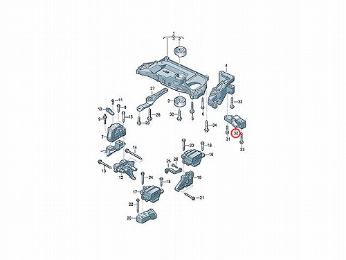 ロアアームブッシュ(コントロールアームブッシュ)ASSY 右側 VW(フォルクスワーゲン) [1K0199232K]