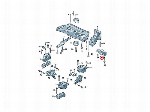 ロアアームブッシュ(コントロールアームブッシュ) 右側 AUDI(アウディ) [1K0199232N]