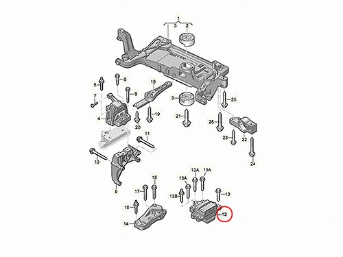 エンジンマウントブッシュ 左側 VW(フォルクスワーゲン) [1K0199555AB]