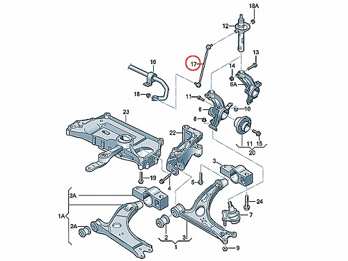 スタビリンクロッド フロント 左右共通 VW(フォルクスワーゲン) [1K0411315R]