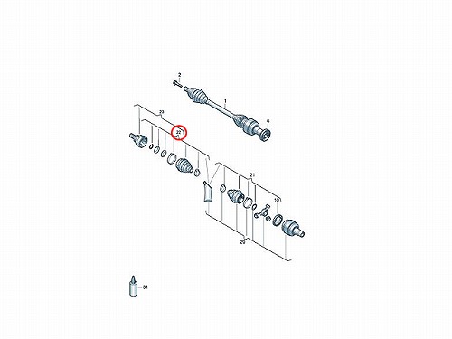 ドライブシャフトブーツ フロント アウター AUDI(アウディ) [1K0498203F]