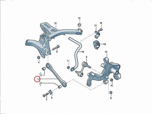 タイロッド リア 左側 VW(フォルクスワーゲン) [1K0501529F]
