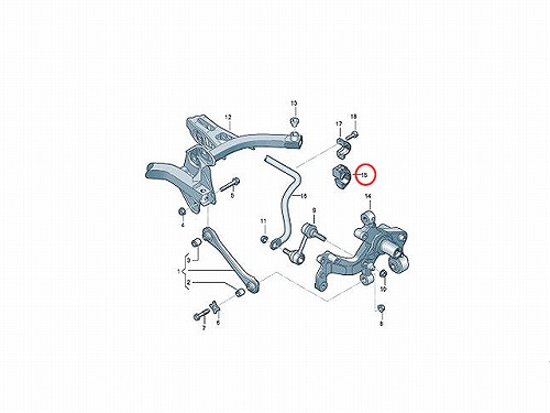 スタビライザーブッシュ リア 左右共通 VW(フォルクスワーゲン) [1K0511327AP]
