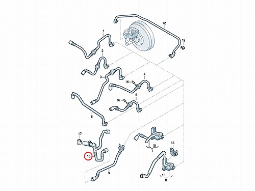バキュームホース VW(フォルクスワーゲン) [1K0612041GM]