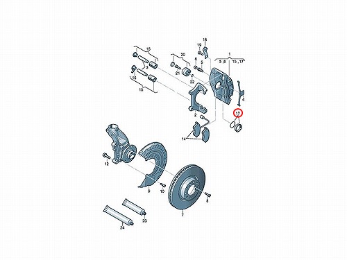 ブレーキキャリパー リペア シールキット フロント VW(フォルクスワーゲン) [1K0698471A]