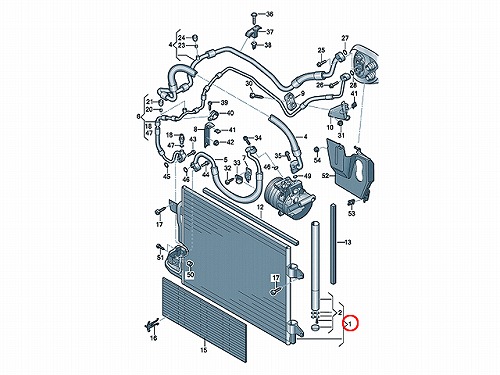 エアコンコンデンサー VW(フォルクスワーゲン) [1K0820411Q]