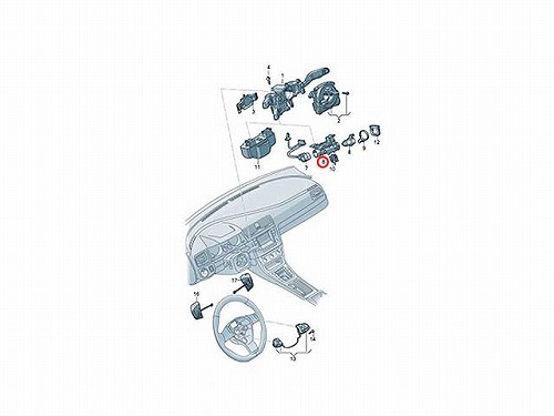 ステアリングロック VW(フォルクスワーゲン) [1K0905851B]