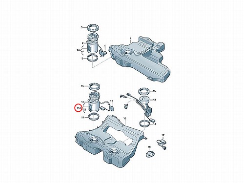 燃料ポンプ(フューエルポンプ) AUDI(アウディ) [1K0919051AR]