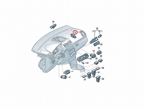 純正 ハザードスイッチ VW(フォルクスワーゲン) [1K0953509A]