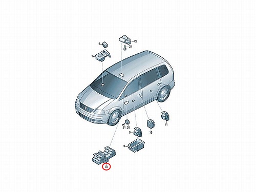 パワーウインドウスイッチ(集中ロックスイッチ) 運転席側 VW(フォルクスワーゲン) [1K4959857BREH]