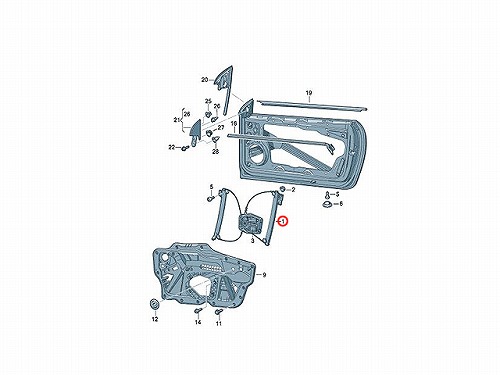 パワーウインドウレギュレーター フロント 右側 VW(フォルクスワーゲン) [1Q0837462D]