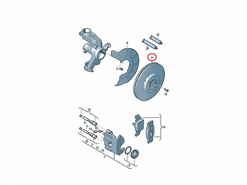ブレーキローター(ディスクローター) フロント VW(フォルクスワーゲン) [1S0615301L]