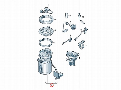 燃料ポンプ(フューエルポンプ) VW(フォルクスワーゲン) [1T0919051P]